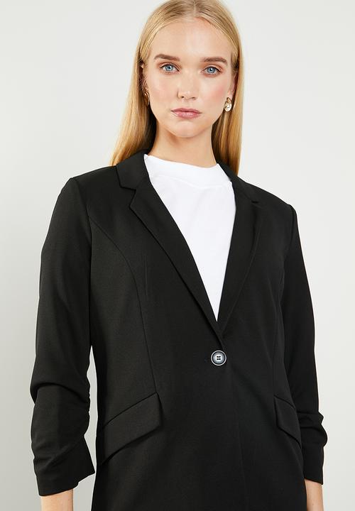 ONLY - Carlina 3/4 sleeve blazer - black
