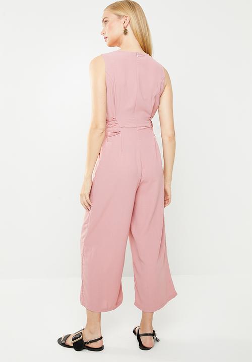 Revenge - Sleeveless side detail jumpsuit - pink
