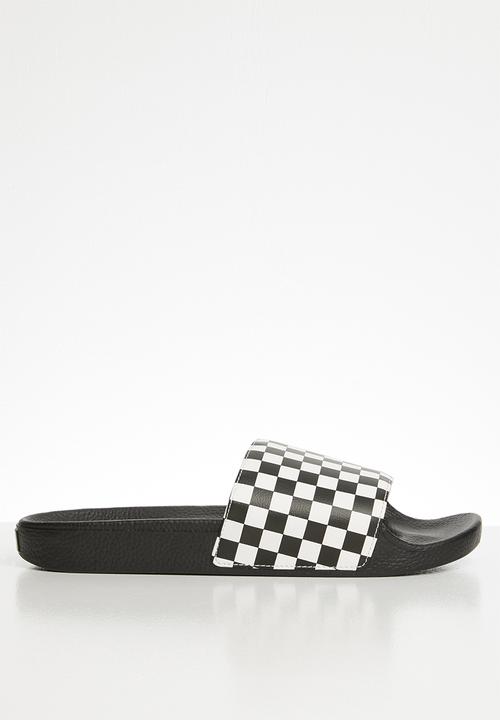 Vans - Checkerboard slide - black & white