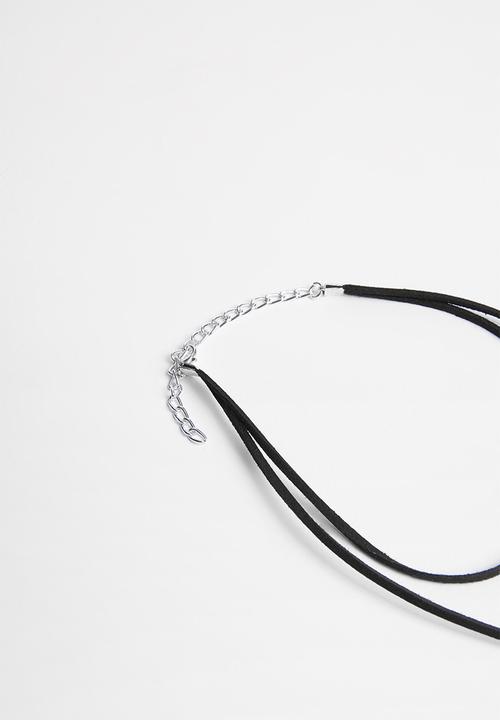 Jewels and Lace - Plain necklace - black