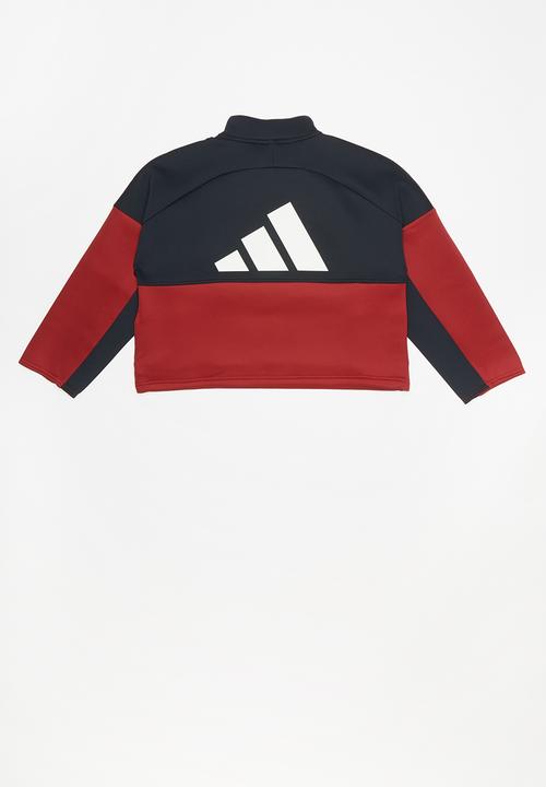 adidas Performance - Youth girls id cropped track top - navy & red