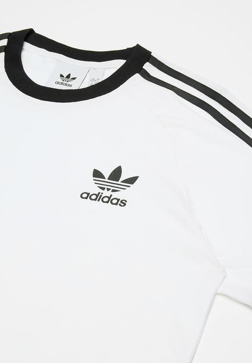 adidas Originals - 3 stripes tee - white & black