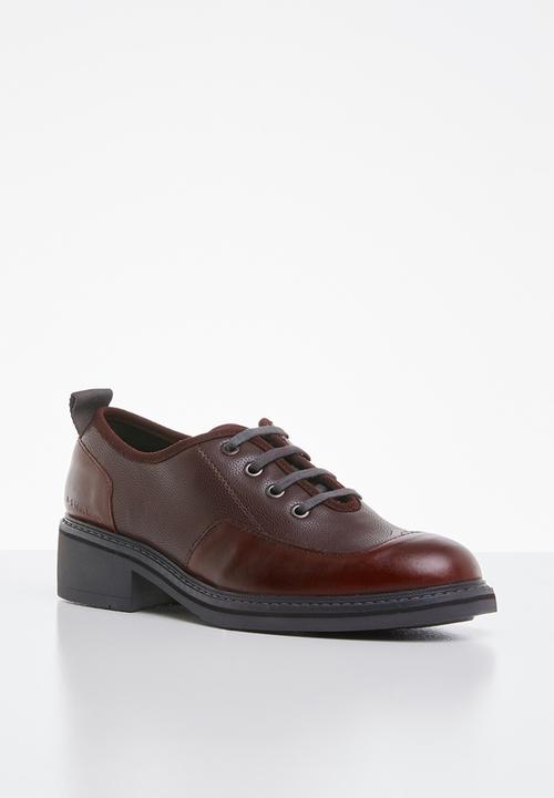 G-STAR - Tacoma leather mix shoe - burgundy