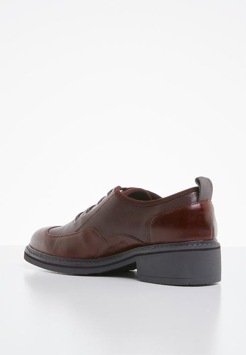 G-STAR - Tacoma leather mix shoe - burgundy
