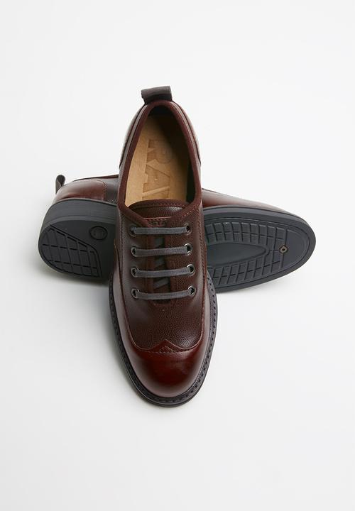G-STAR - Tacoma leather mix shoe - burgundy