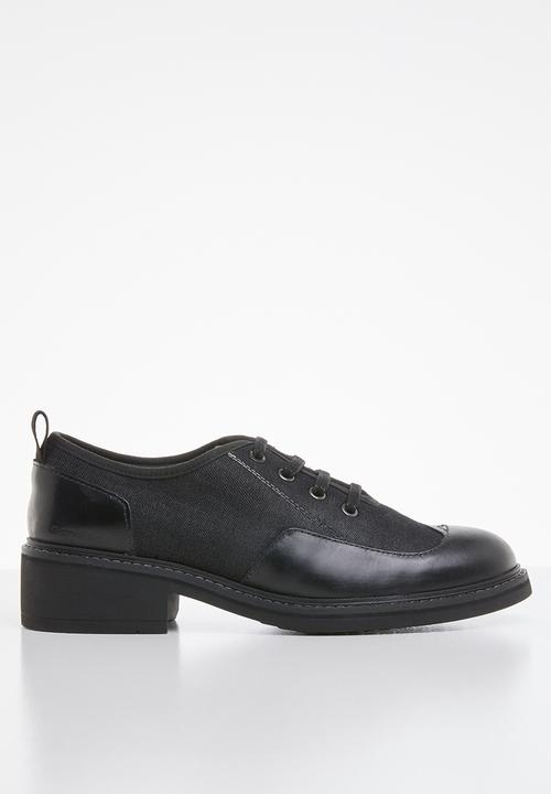 G-STAR - Tacoma leather & denim shoe - black