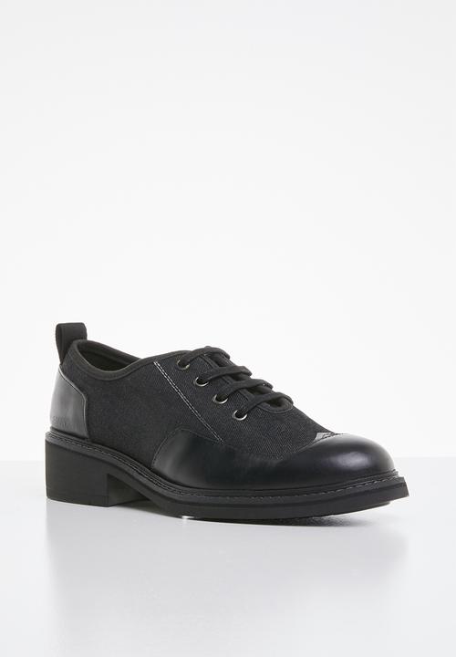 G-STAR - Tacoma leather & denim shoe - black