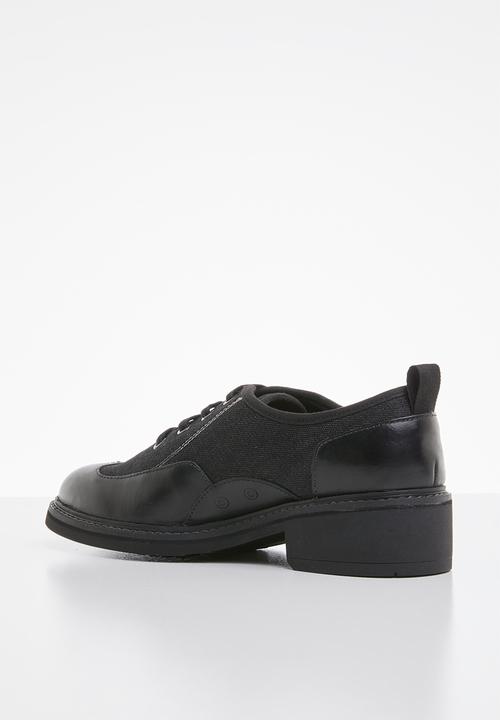 G-STAR - Tacoma leather & denim shoe - black
