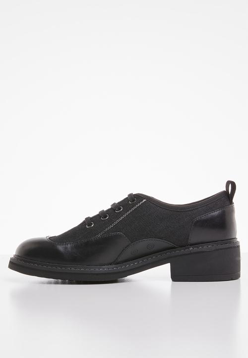 G-STAR - Tacoma leather & denim shoe - black