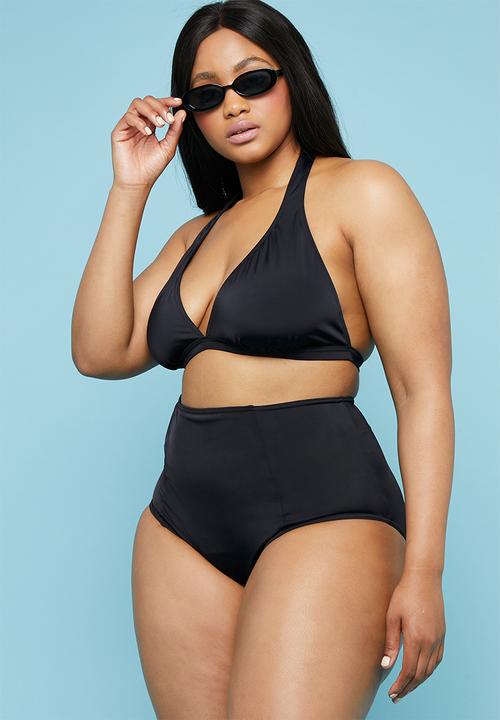 Superbalist - Halter bikini top - black