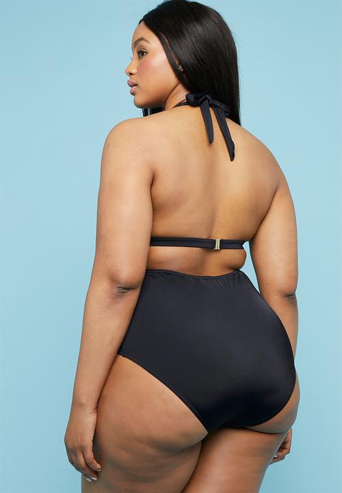 Superbalist - Halter bikini top - black