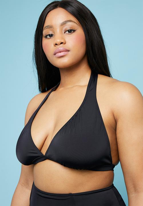 Superbalist - Halter bikini top - black