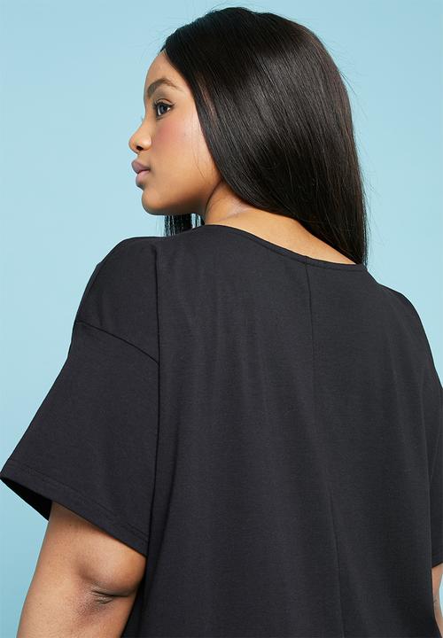 Superbalist - Boxy tee dress - black