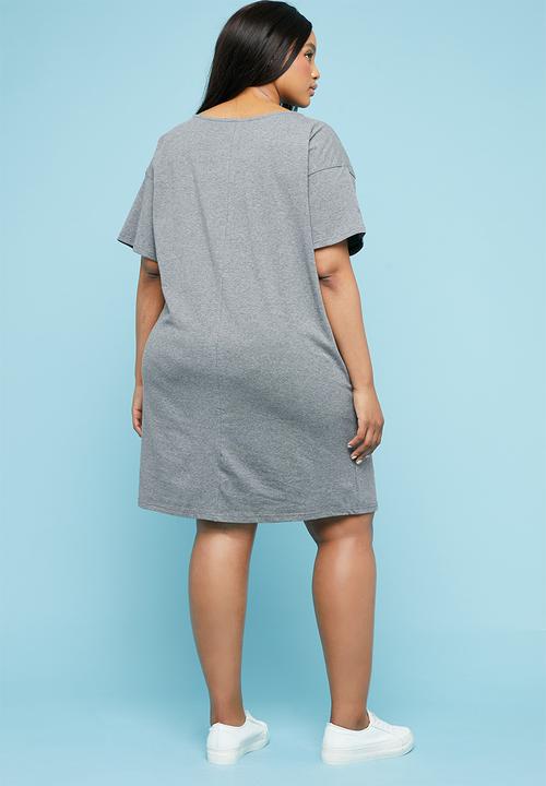 Superbalist - Boxy tee dress - grey