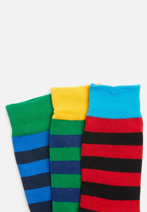 Superbalist - 3-Pack striped socks - multi