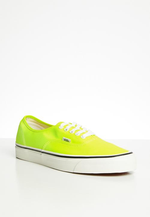 vans authentic yellow neon
