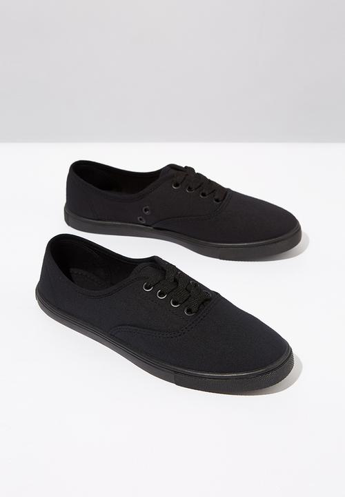 Cotton On - Juno plimsoll - black