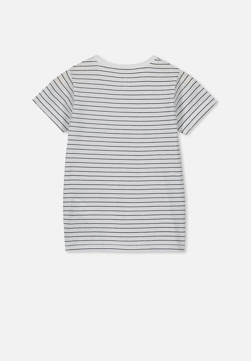 Cotton On - Core short sleeve tee - black & white