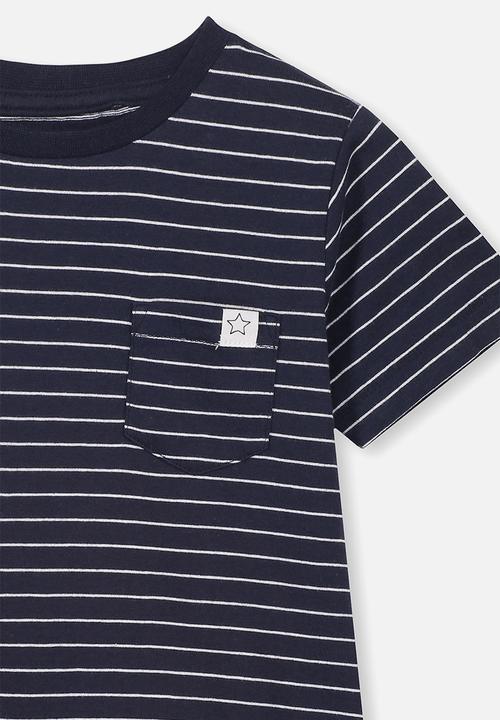 Cotton On - Core short sleeve tee - navy & white