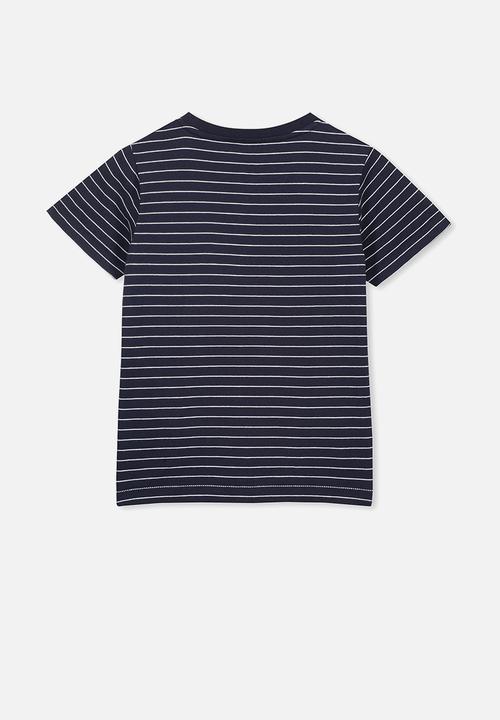 Cotton On - Core short sleeve tee - navy & white