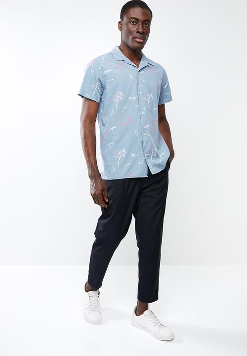 Jack & Jones - Miami resort short sleeve shirt - blue 