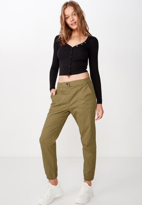 Cotton On - Cuffed chino - green 