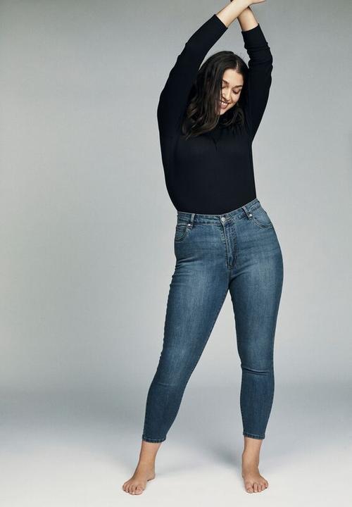 Cotton On - Curve adriana high skinny jean - blue