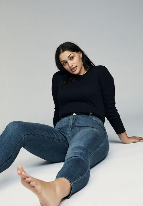 Cotton On - Curve adriana high skinny jean - blue