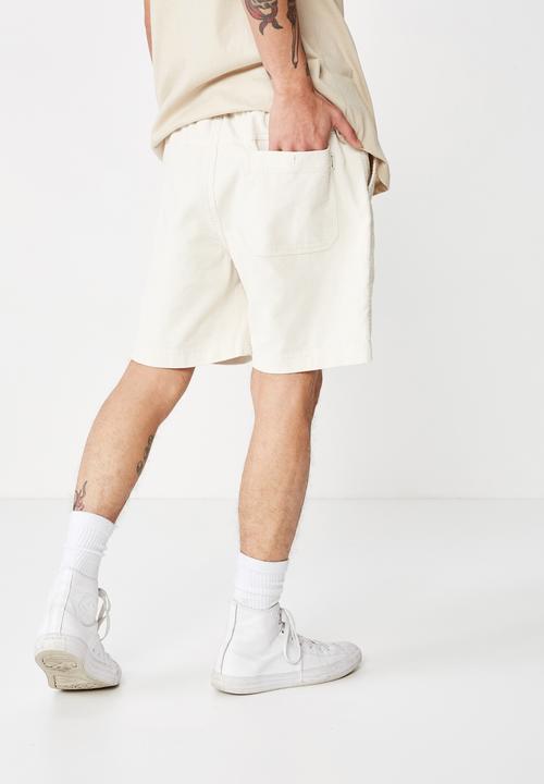 Cotton On - Street volley short - washed ivory cord