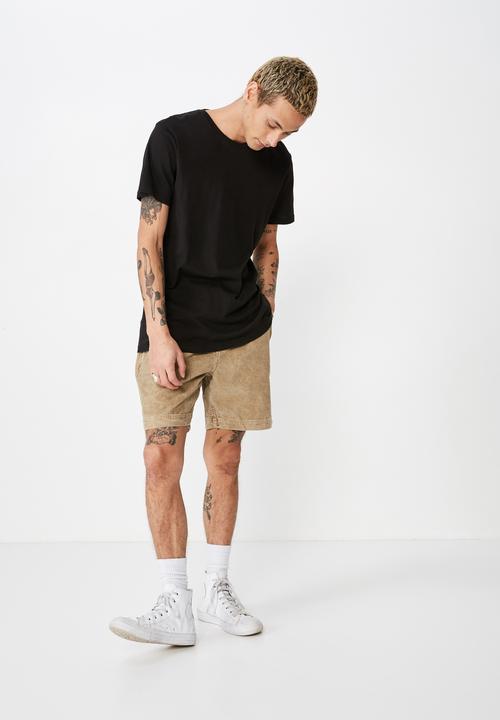 Cotton On - Street volley short - washed tan cord