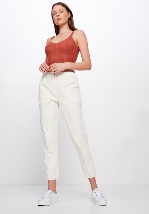 Cotton On - Cuffed chino - off white 