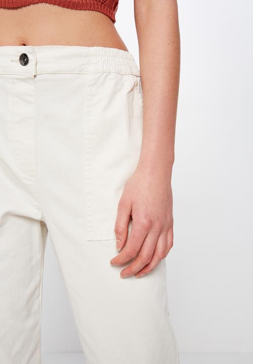 Cotton On - Cuffed chino - off white 