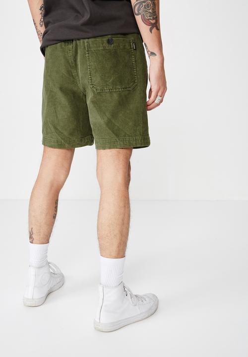 Cotton On - Street volley short - washed khaki cord