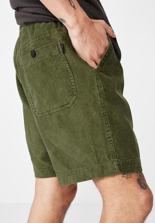 Cotton On - Street volley short - washed khaki cord