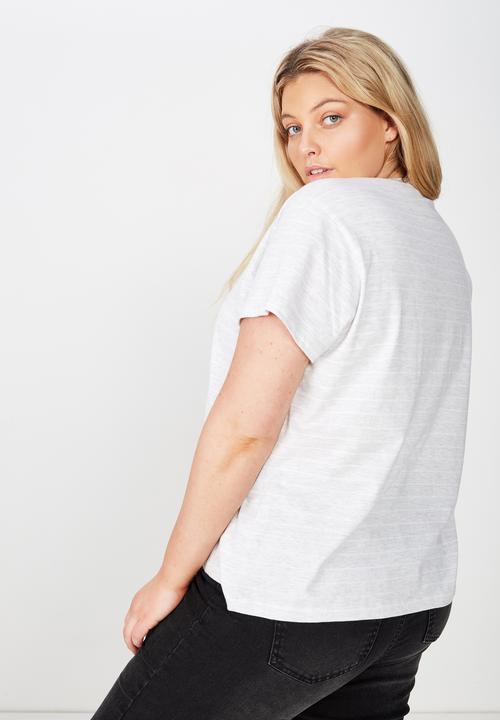 Cotton On - Curve grapic corso venezia - grey & white 