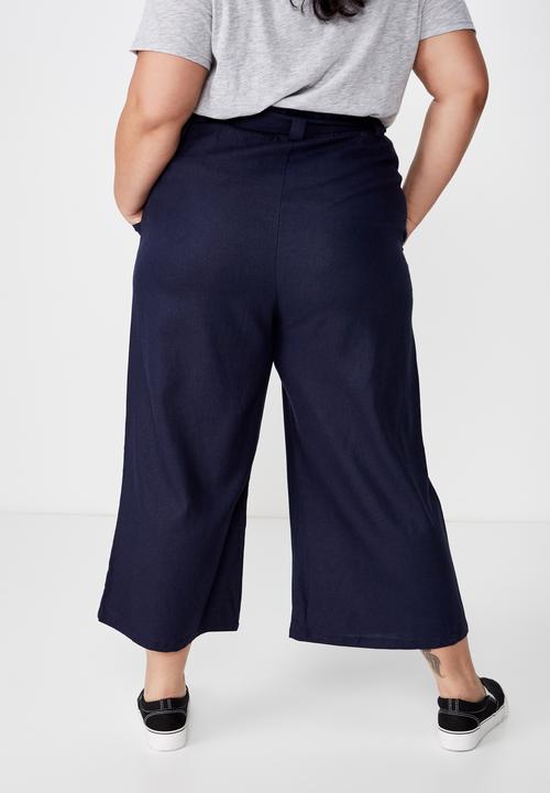 Cotton On - Curve paper bag culotte - navy