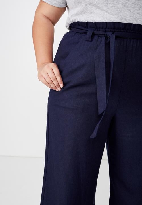 Cotton On - Curve paper bag culotte - navy