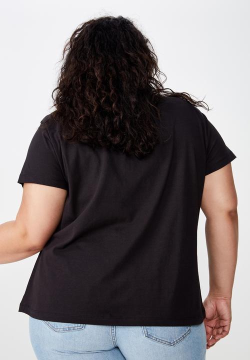 Cotton On - Curve graphic license te - friends logo black