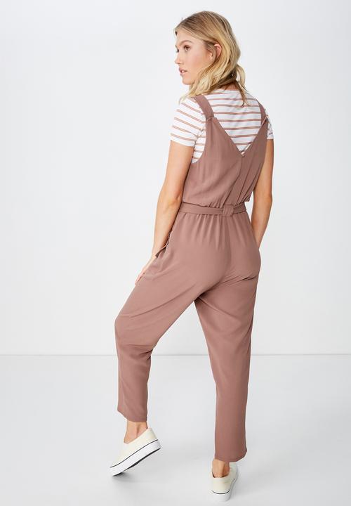 Cotton On - Woven Jilian strappy jumpsuit - pink 