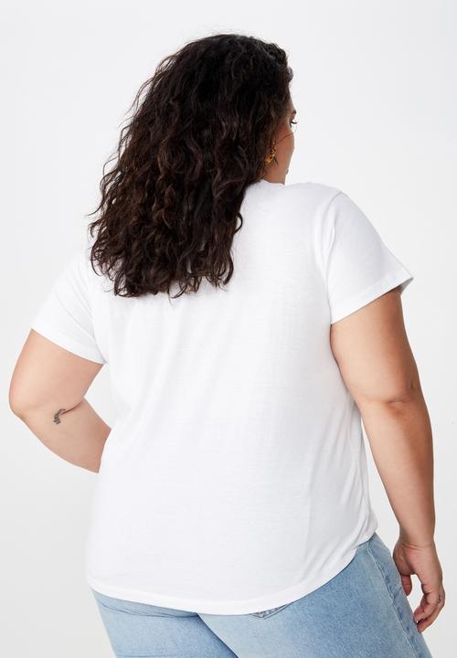 Cotton On - Curve graphic tee NYC - white