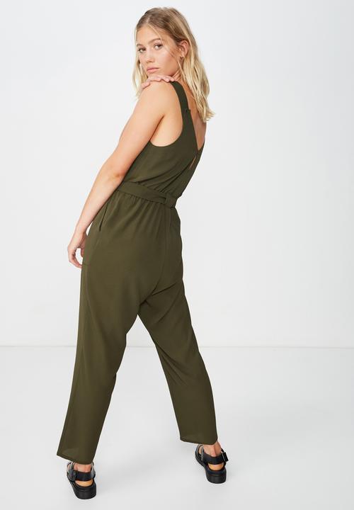 Cotton On - Woven Jilian strappy jumpsuit - khaki