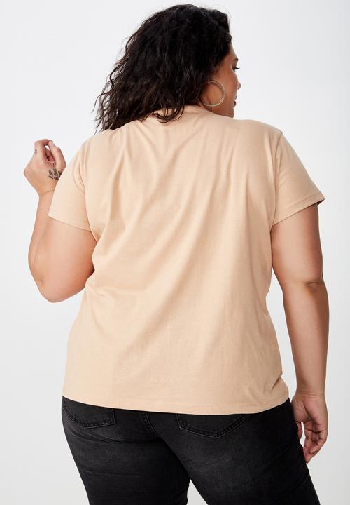 Cotton On - Curve graphic tee worthy - neutral
