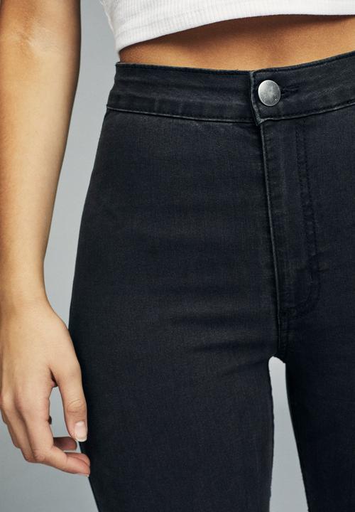 Cotton On - High rise jegging - faded black knee slash