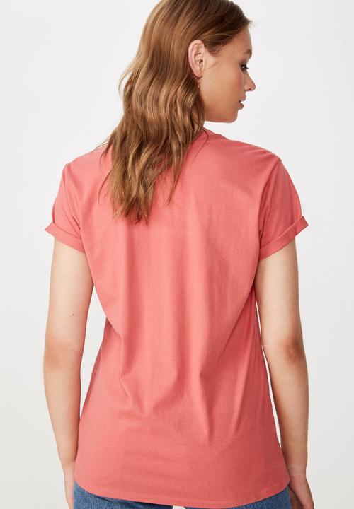 Cotton On - Classic slogan T-shirt good better best - coral