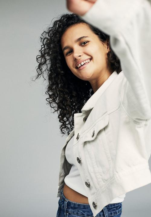 Cotton On - Angie chopped denim jacket - white