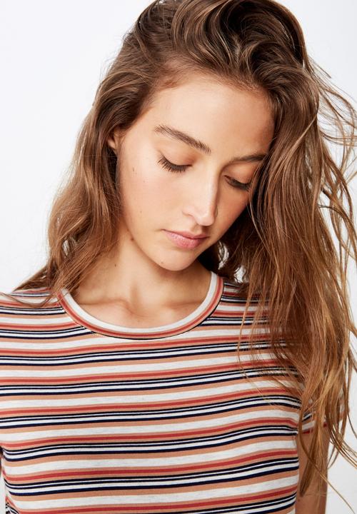 Cotton On - The baby tee nic stripe - multi