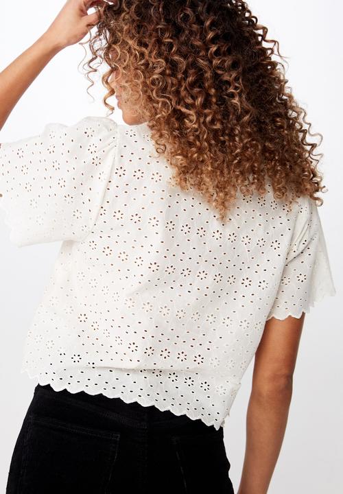 Cotton On - Billy short sleeve blouse - cream 