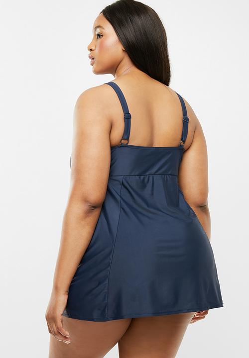 Quayside - Tie front skirt dress suit - navy