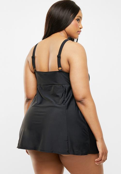 Quayside - Tie front skirt dress suit - black