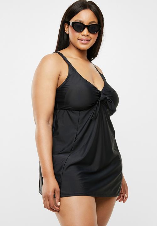 Quayside - Tie front skirt dress suit - black